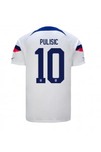 Verenigde Staten Christian Pulisic #10 Voetbaltruitje Thuis tenue WK 2022 Korte Mouw